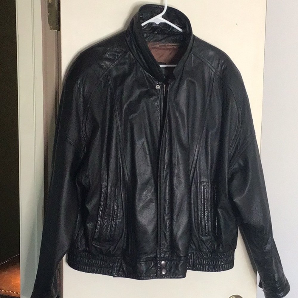 Midwest International Black Leather Jacket